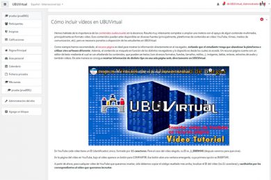 Cómo incluir vídeos en UBUVirtual