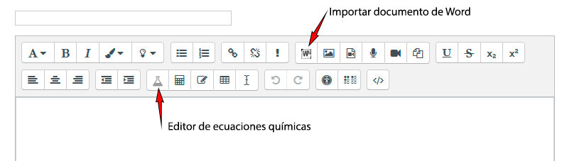 Barra de herramientas del editor Atto con los dos nuevos botones incorporados.